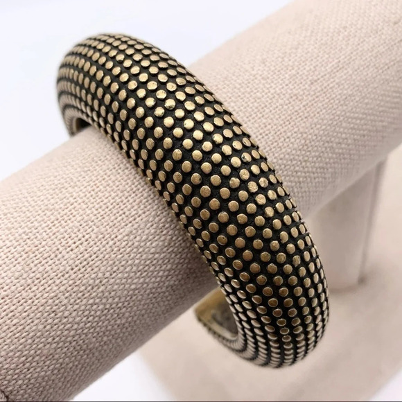 J. Crew Gold Dotted Cuff Bracelet - Picture 1 of 4